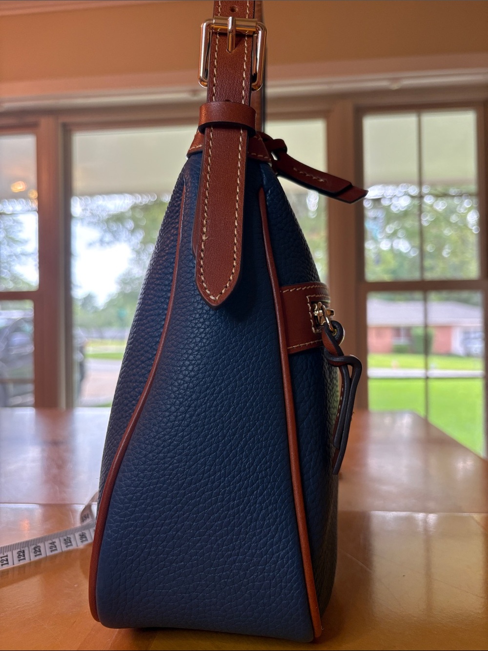 Dooney & Bourke Pebble Grain Piper in Jeans color - Picture 6 of 10